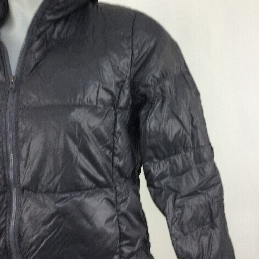 J. Crew Nylon Down Puffer Full Zip Hooded  Bomber Jacket Blue Size Small - Picture 8 of 15